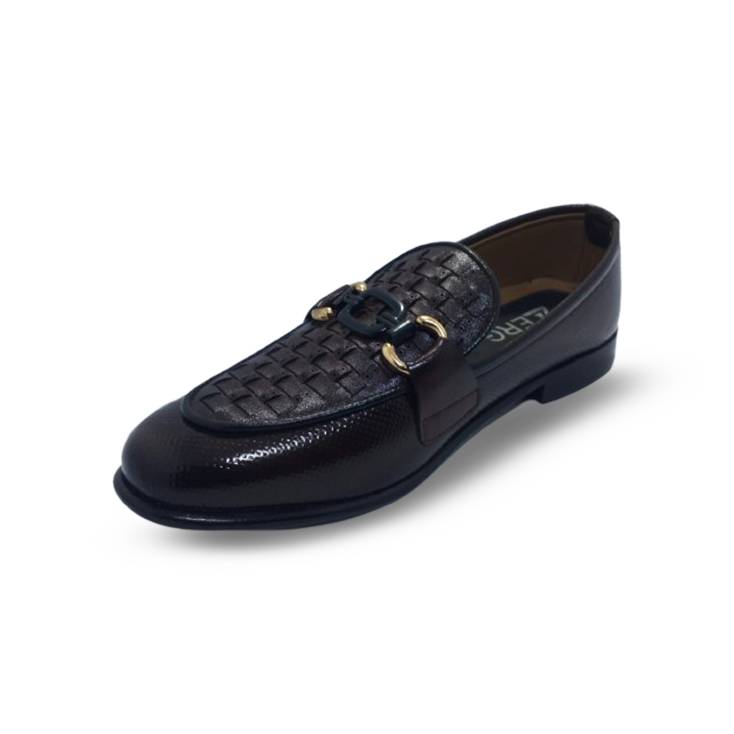 Men's Leather Loafers – Stylish Slip-On Dress Shoes with Metal Buckle for Formal & Casual Wear